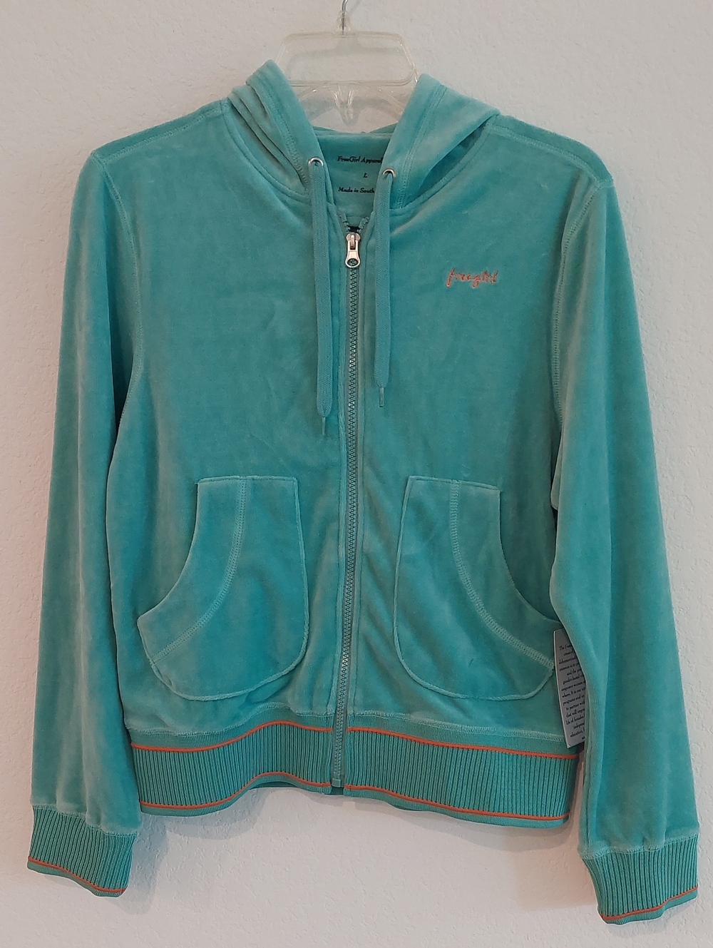 FreeGirl Apparel Inc. Velour Casual Woman's Hoodie NWT
